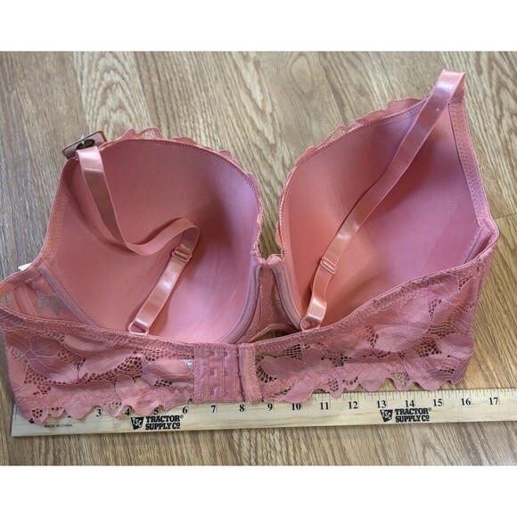 Adrienne Vitrine Studio Lace Coral Bra 42D NWT Lightly Padded Underwire 5343-361 - Picture 7 of 8